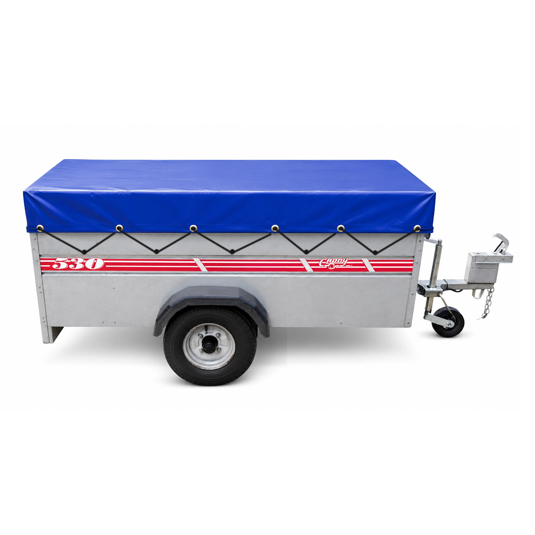 A Caddy 530 Trailer with a heavy duty cover
